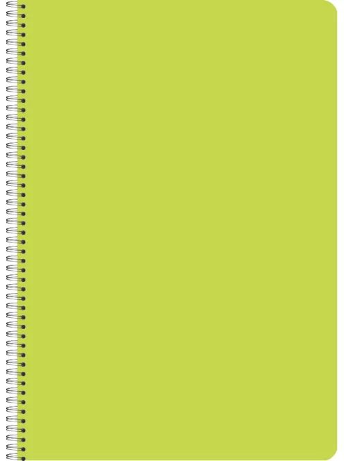 Spirálfüzet, Fluo, A4, 70 g, 70 lapos, vonalas, PP, 5 vegyes színben