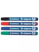 DONAU Alkoholos marker, 2-4 mm, kúpos, DONAU "D-signer U", kék
