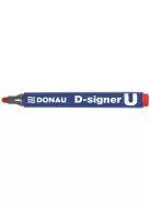 DONAU Alkoholos marker, 2-4 mm, kúpos, DONAU "D-signer U", piros