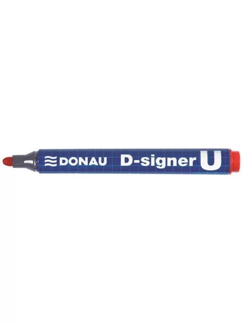 DONAU Alkoholos marker, 2-4 mm, kúpos, DONAU "D-signer U", piros