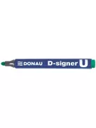 DONAU Alkoholos marker, 2-4 mm, kúpos, DONAU "D-signer U", zöld