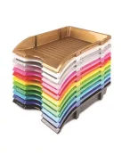 DONAU Irattálca, műanyag, törhetetlen, DONAU "Solid", ezüst