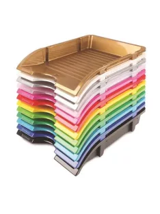   DONAU Irattálca, műanyag, törhetetlen, DONAU "Solid", ezüst