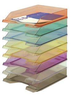 DONAU Irattálca, műanyag, DONAU, áttetsző füstszínű