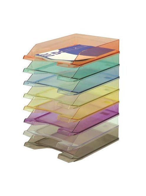 DONAU Irattálca, műanyag, DONAU, áttetsző narancssárga