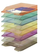 DONAU Irattálca, műanyag, DONAU, áttetsző citromsárga