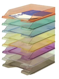 DONAU Irattálca, műanyag, DONAU, áttetsző citromsárga