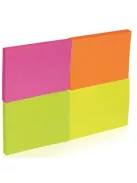 DONAU Öntapadó jegyzettömb, 38x51 mm, 4x50 lap, DONAU, vegyes szín