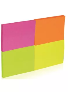   DONAU Öntapadó jegyzettömb, 38x51 mm, 4x50 lap, DONAU, vegyes szín