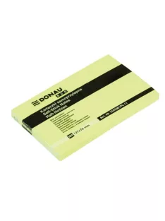   DONAU Öntapadó jegyzettömb, 127x76mm, 100 lap, DONAU "ECO", sárga