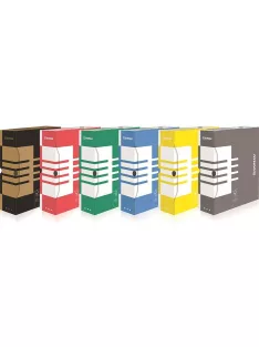   DONAU Archiválódoboz, A4, 100 mm, karton, DONAU, citromsárga