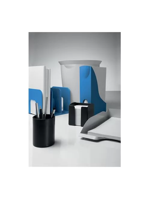 DURABLE Jegyzettömbtartó, műanyag, 100x100 mm, feltöltve, DURABLE "ECO", fekete