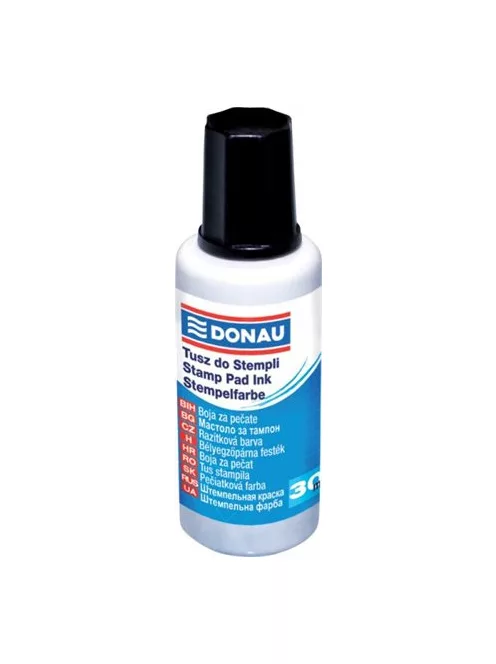 DONAU Bélyegzőfesték, 30 ml, DONAU, fekete