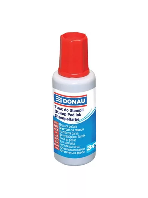 DONAU Bélyegzőfesték, 30 ml, DONAU, piros