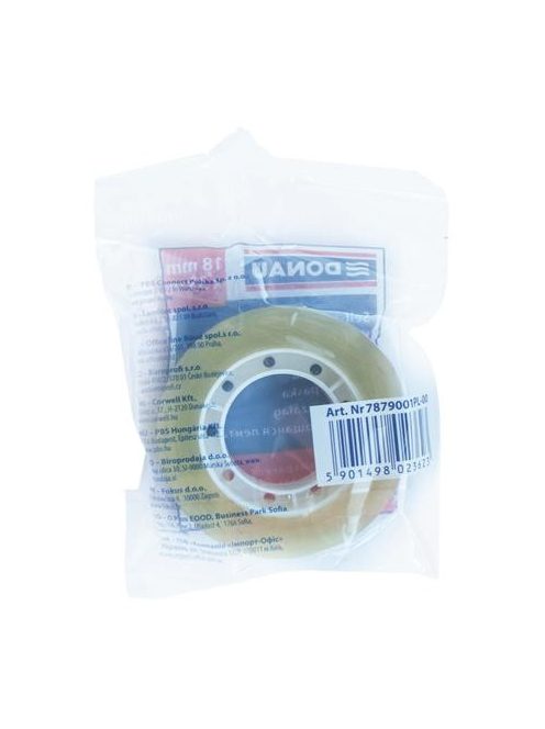 DONAU Ragasztószalag, 18 mm x 33 m, DONAU, átlátszó