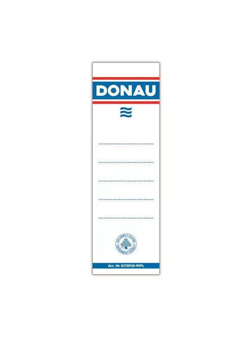DONAU Cserecímke, iratrendezőhöz, kétoldalas, 48x153 mm, DONAU, fehér