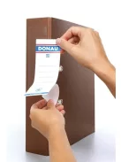 DONAU Cserecímke, iratrendezőhöz, öntapadó, 54x153 mm, DONAU, fehér