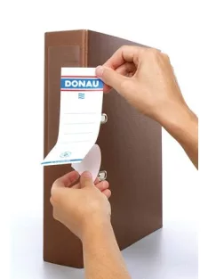   DONAU Cserecímke, iratrendezőhöz, öntapadó, 54x153 mm, DONAU, fehér