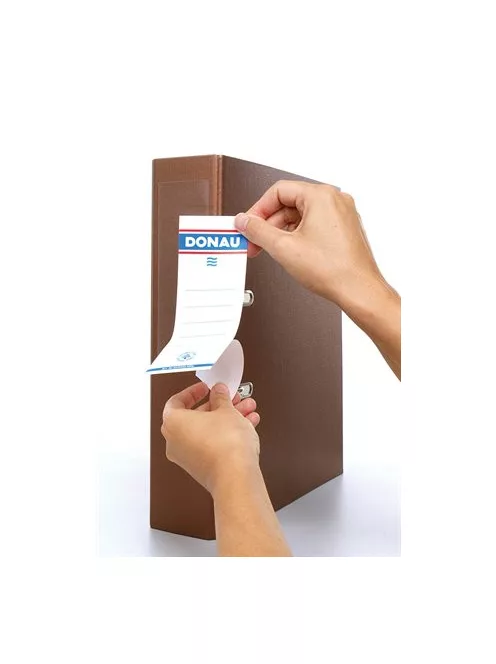 DONAU Cserecímke, iratrendezőhöz, öntapadó, 54x153 mm, DONAU, fehér