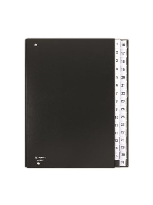 DONAU Előrendező, A4, 1-31, karton, DONAU, fekete