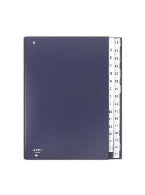 DONAU Előrendező, A4, 1-31, karton, DONAU, sötétkék