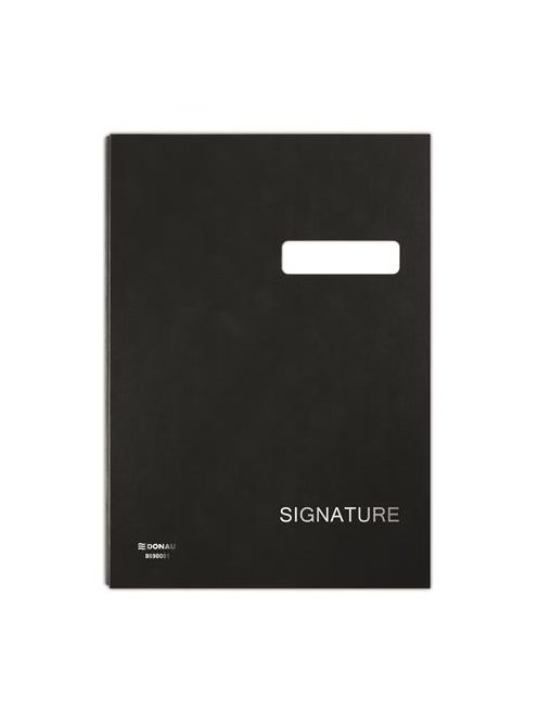 DONAU Aláírókönyv, A4, 20 rekeszes, karton, DONAU, fekete