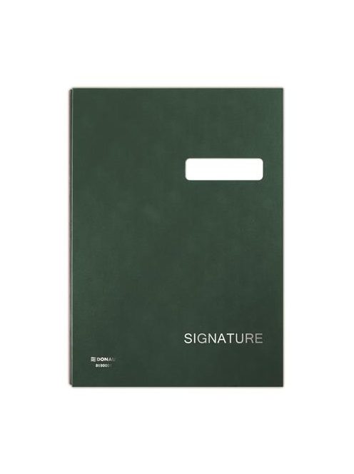 DONAU Aláírókönyv, A4, 20 rekeszes, karton, DONAU, zöld