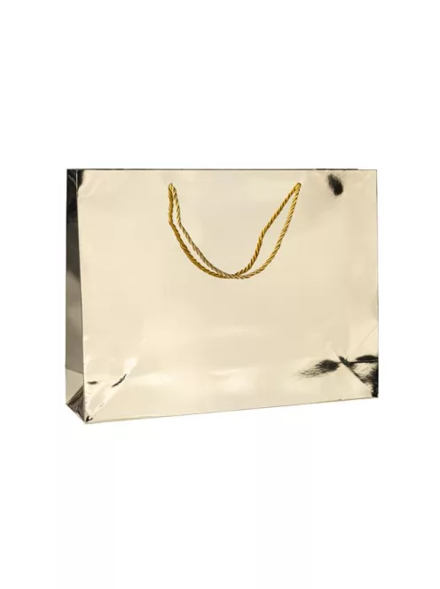 DONAU Ajándéktáska, zsinórfüles, 40x30x10 cm, DONAU "Home", vegyes metál színek