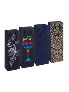   DONAU Italtartó tasak, zsinórfüles, 12x35,5x8 cm, DONAU "Home", vegyes minta