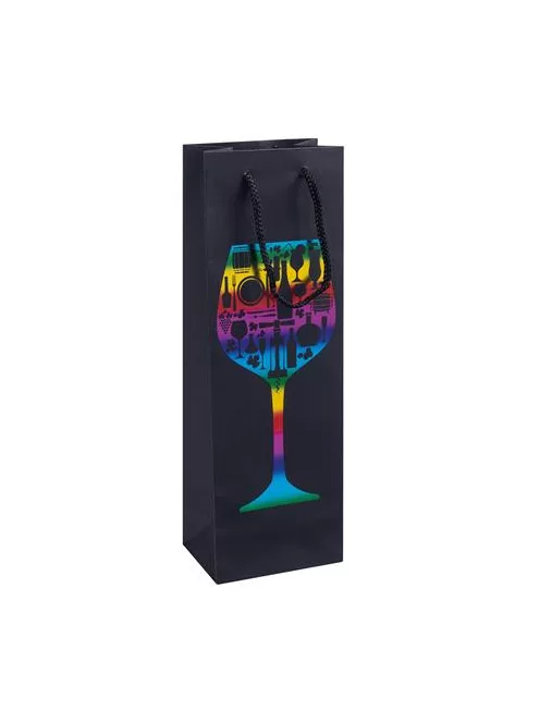 DONAU Italtartó tasak, zsinórfüles, 12x35,5x8 cm, DONAU "Home", vegyes minta