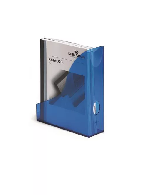 DURABLE Iratpapucs, műanyag, 73 mm, DURABLE, "Basic", áttetsző kék