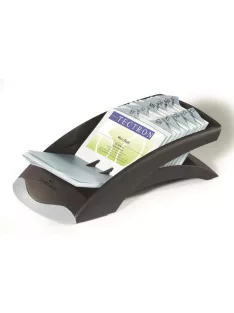   DURABLE Névjegykártyatartó, műanyag, 200 db-os, A-Z regiszterrel, fekvő, DURABLE, "VISIFIX®", fekete