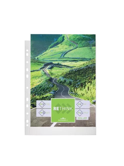 DURABLE Genotherm, lefűzhető, PP, A4, 80 mikron, DURABLE "rPP"