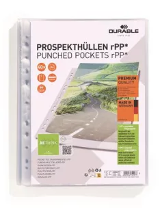   DURABLE Genotherm, lefűzhető, PP, A4, 80 mikron, DURABLE "PREMIUM"