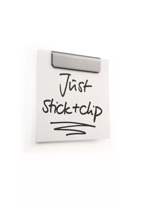 DURABLE Jegyzettartó klip, öntapadó, mágneses, DURABLE "DURAFIX® CLIP", ezüst