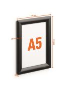 DURABLE Posztertábla, fali, A5, alumínium keret, DURABLE, fekete