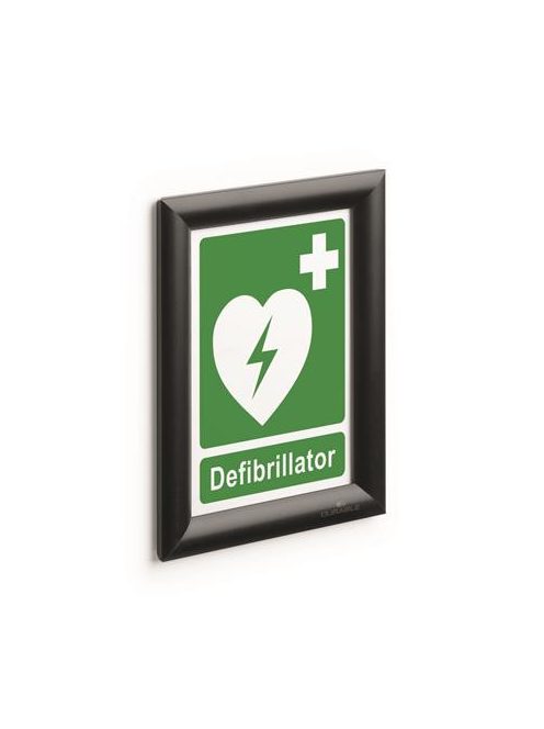 DURABLE Posztertábla, fali, A5, alumínium keret, DURABLE, fekete