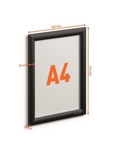  DURABLE Posztertábla, fali, A4, alumínium keret, DURABLE, fekete