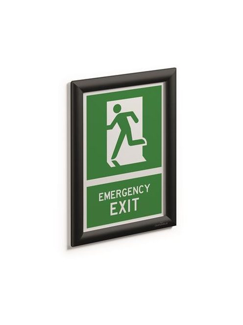 DURABLE Posztertábla, fali, A4, alumínium keret, DURABLE, fekete