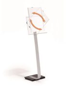 DURABLE Padlóállvány, A3, DURABLE "INFO SIGN", ezüst