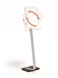   DURABLE Padlóállvány, A3, DURABLE "INFO SIGN", ezüst