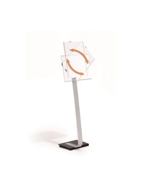 DURABLE Padlóállvány, A3, DURABLE "INFO SIGN", ezüst