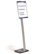 DURABLE Padlóállvány, A3, DURABLE "INFO SIGN", ezüst
