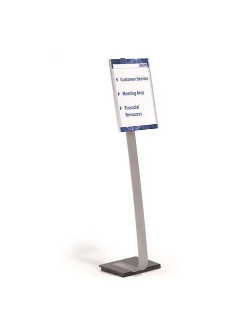 DURABLE Padlóállvány, A3, DURABLE "INFO SIGN", ezüst