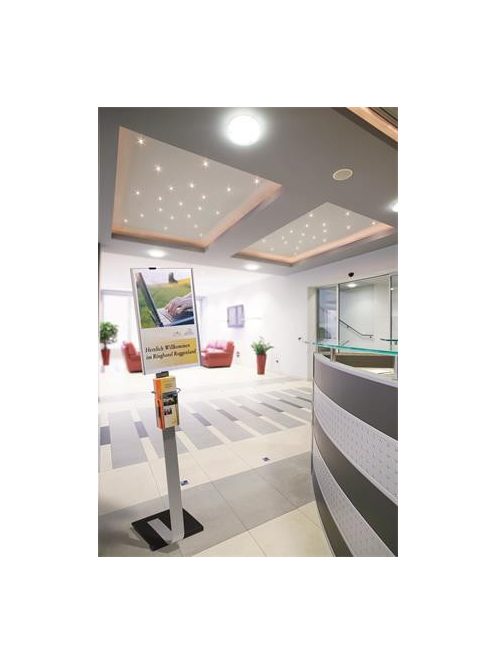 DURABLE Padlóállvány, A3, DURABLE "INFO SIGN", ezüst