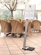 DURABLE Padlóállvány, A3, DURABLE "INFO SIGN", ezüst