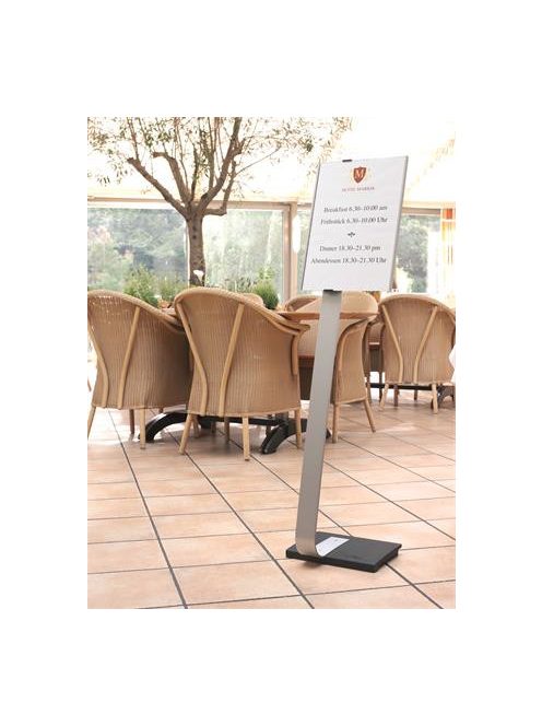 DURABLE Padlóállvány, A3, DURABLE "INFO SIGN", ezüst