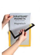 DURABLE Infokeret, A4, mágneses, DURABLE "DURAFRAME® MAGNETIC", sárga