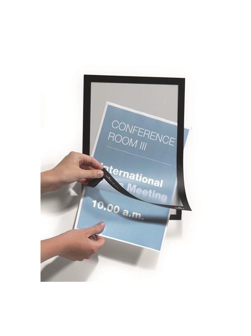 DURABLE Infokeret, A4, öntapadó háttal, DURABLE "DURAFRAME®", fekete