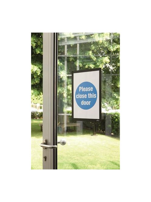 DURABLE Infokeret, A4, öntapadó háttal, DURABLE "DURAFRAME®", fekete